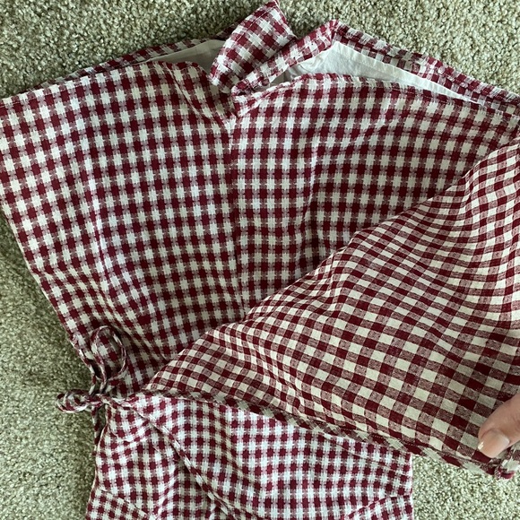 Red gingham romper - Picture 4 of 4